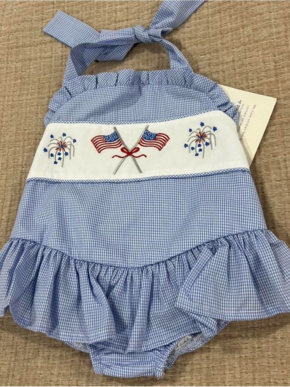 12 mo girl American Flag Romper